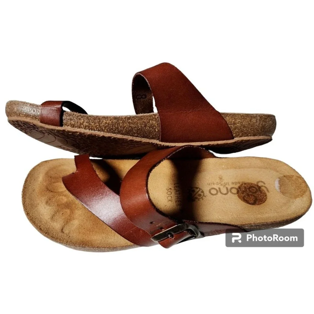 Yokono Leather Sandals Made in Spain Size 8